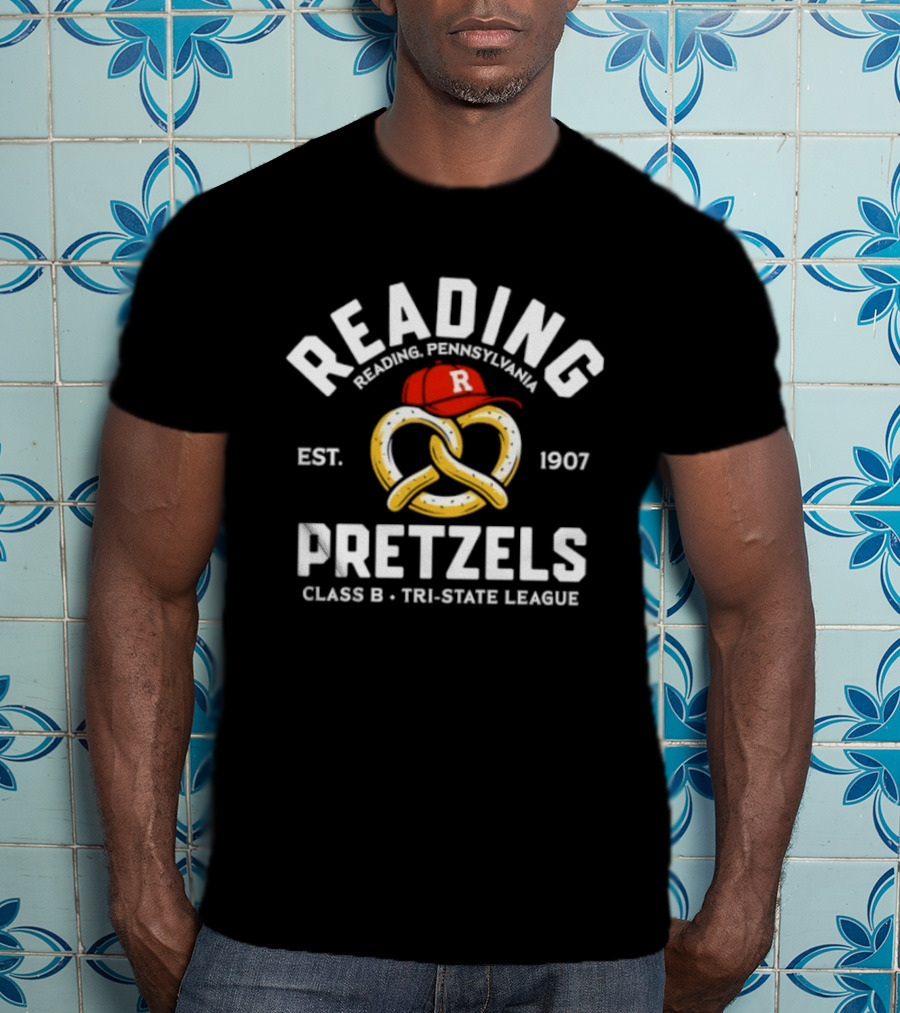Reading Pennsylvania Pretzels Est. 1907 Class B Tri State League T-Shirt