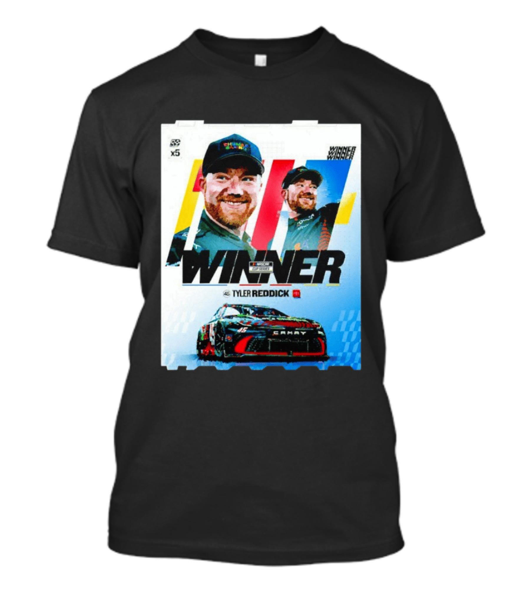 Winner Tyler Reddick NASCAR Kansas Speedway Victory Car Chevrolet Camaro T-Shirt