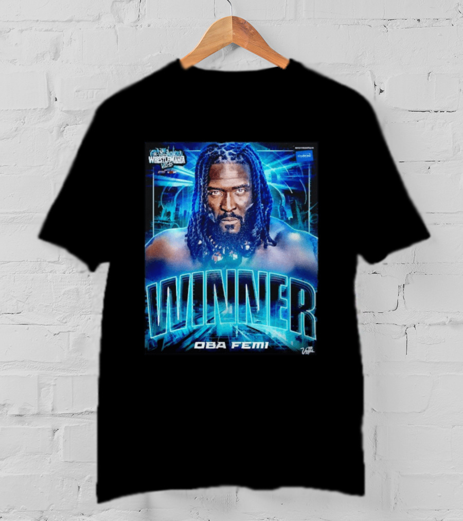 Winner WWE Superstar Oba Femi WrestleMania 42 Vegas Victory T-Shirt