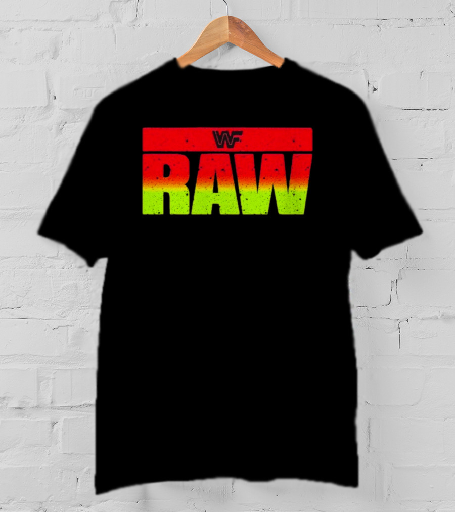 WWF RAW Vintage Style Classic Logo Retro Wrestling T-Shirt