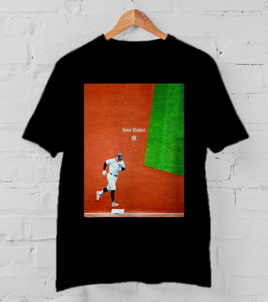 Your Honor Aaron Judge New York Yankees Rounding Bases NY Yankees T-Shirt