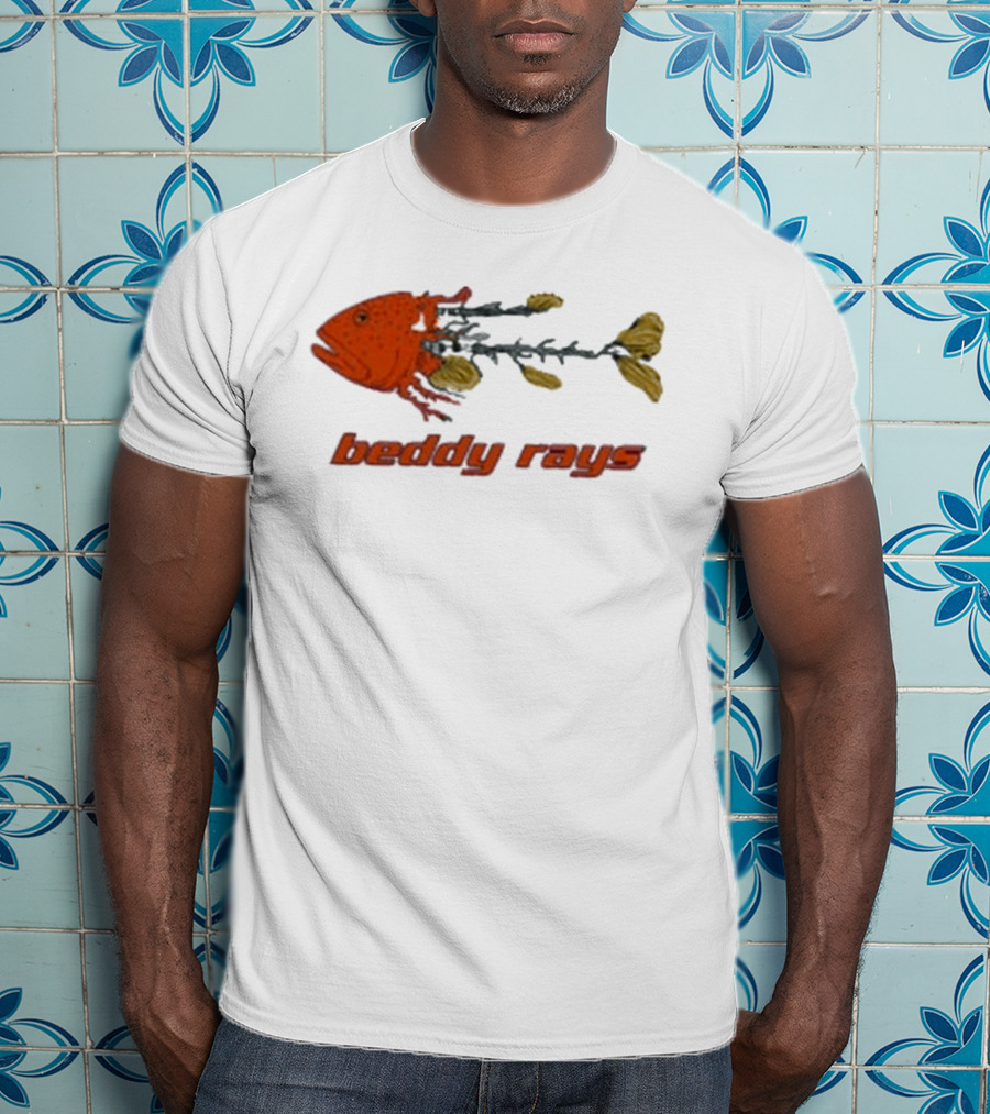Beddy Rays Coral Trout Fish Skeleton T-Shirt