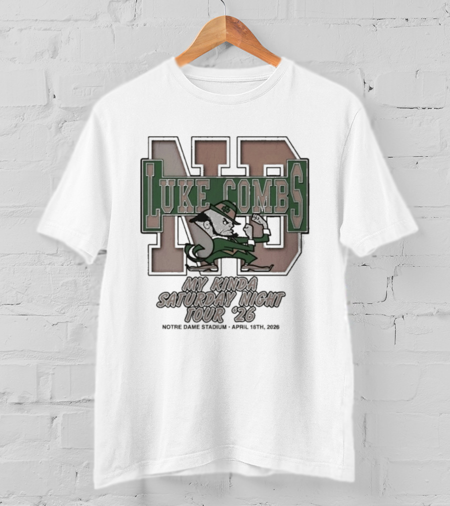 Luke Combs Notre Dame ND My Kinda Saturday Night Tour '26 T-Shirt