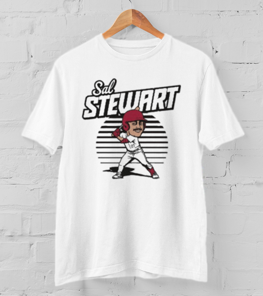Sal Stewart Baseball Caricature Toon Cincinnati T-Shirt