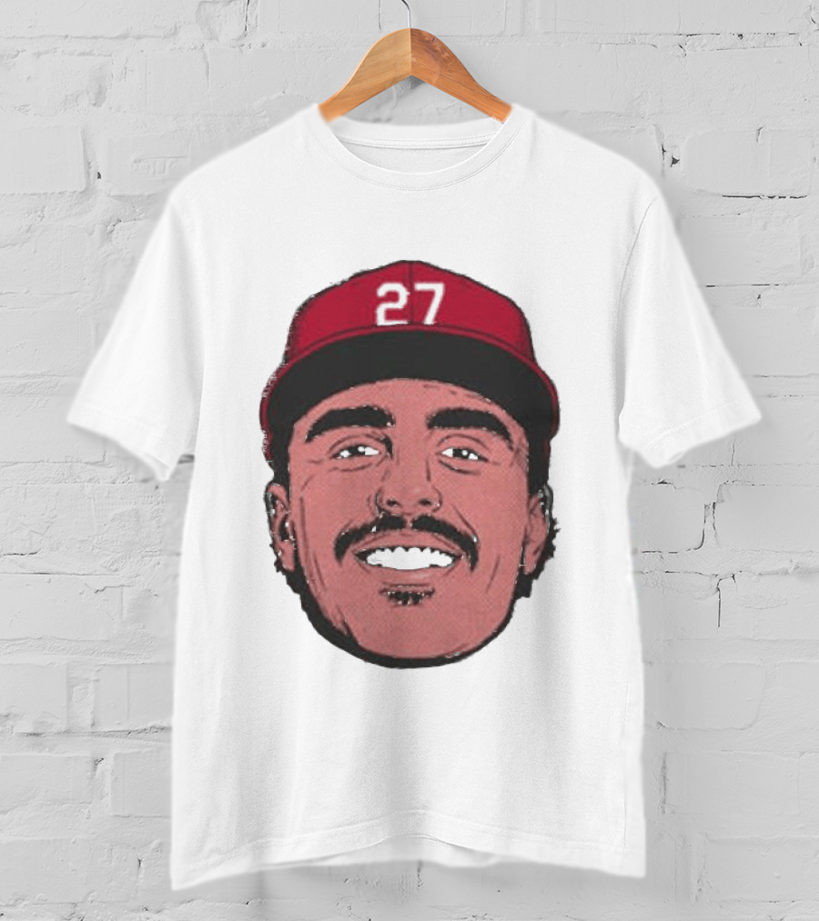 Sal Stewart Cincinnati 27 Big Face Caricature T-Shirt
