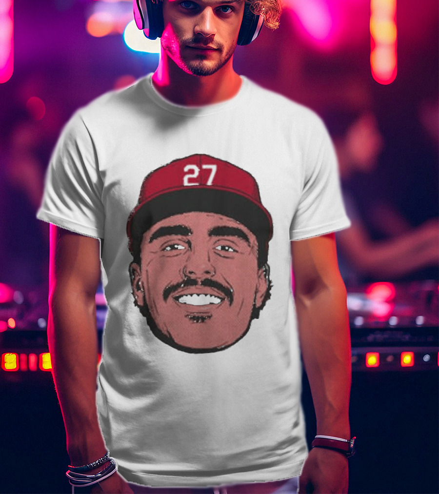 Sal Stewart Cincinnati 27 Big Face Caricature T-Shirt