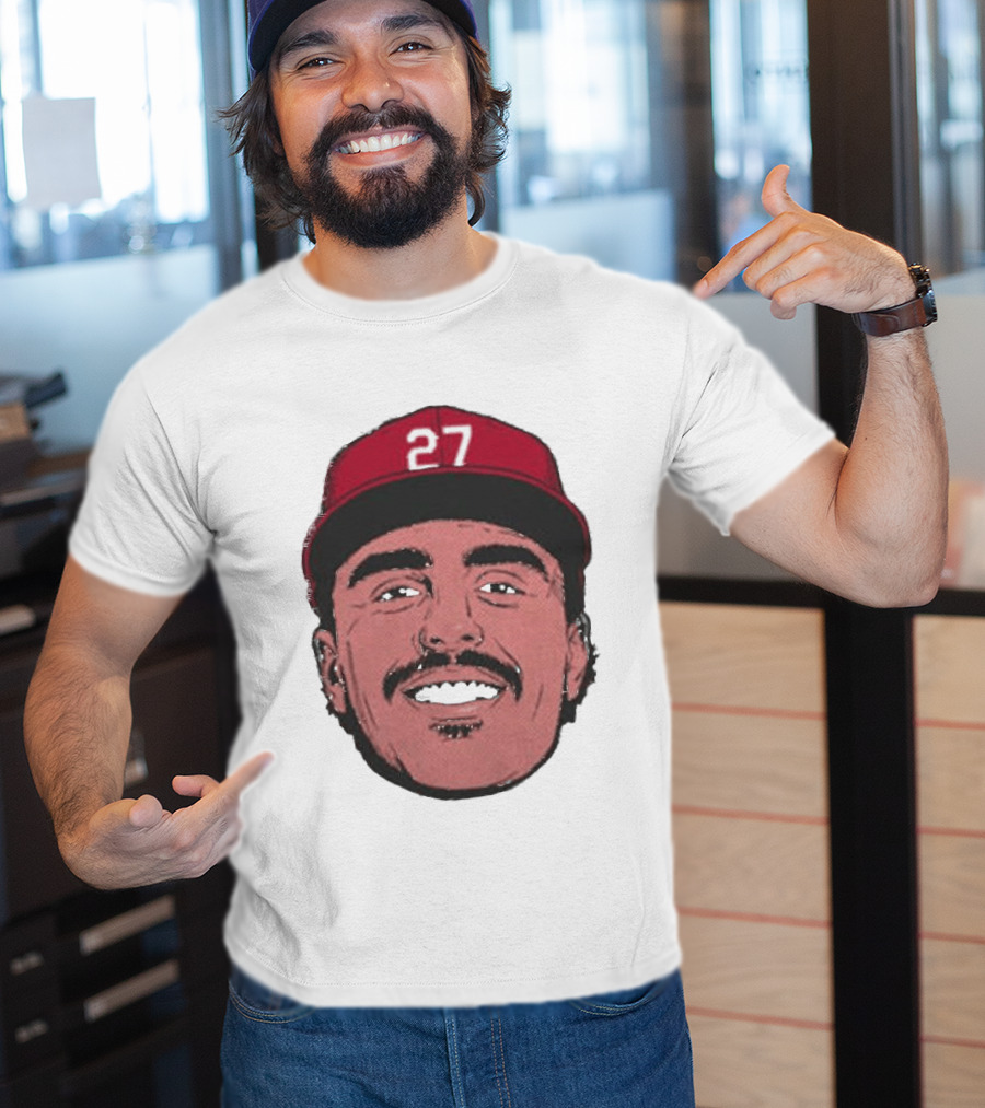 Sal Stewart Cincinnati 27 Big Face Caricature T-Shirt