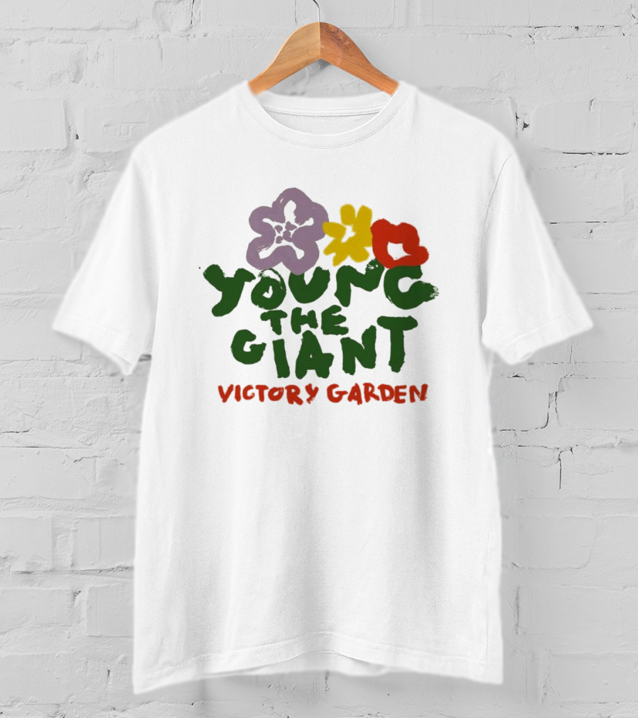 Young The Giant Victory Garden Purple Red Yellow Flowers T-Shirt