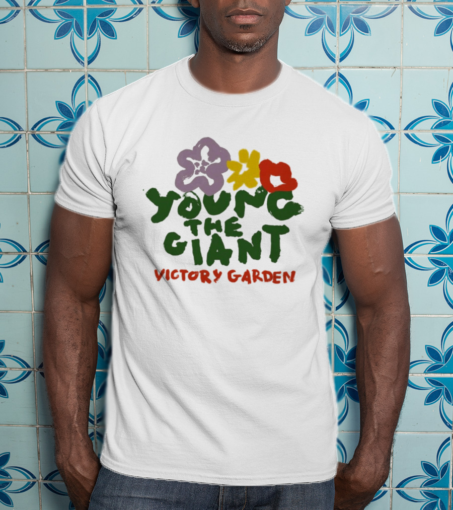 Young The Giant Victory Garden Purple Red Yellow Flowers T-Shirt