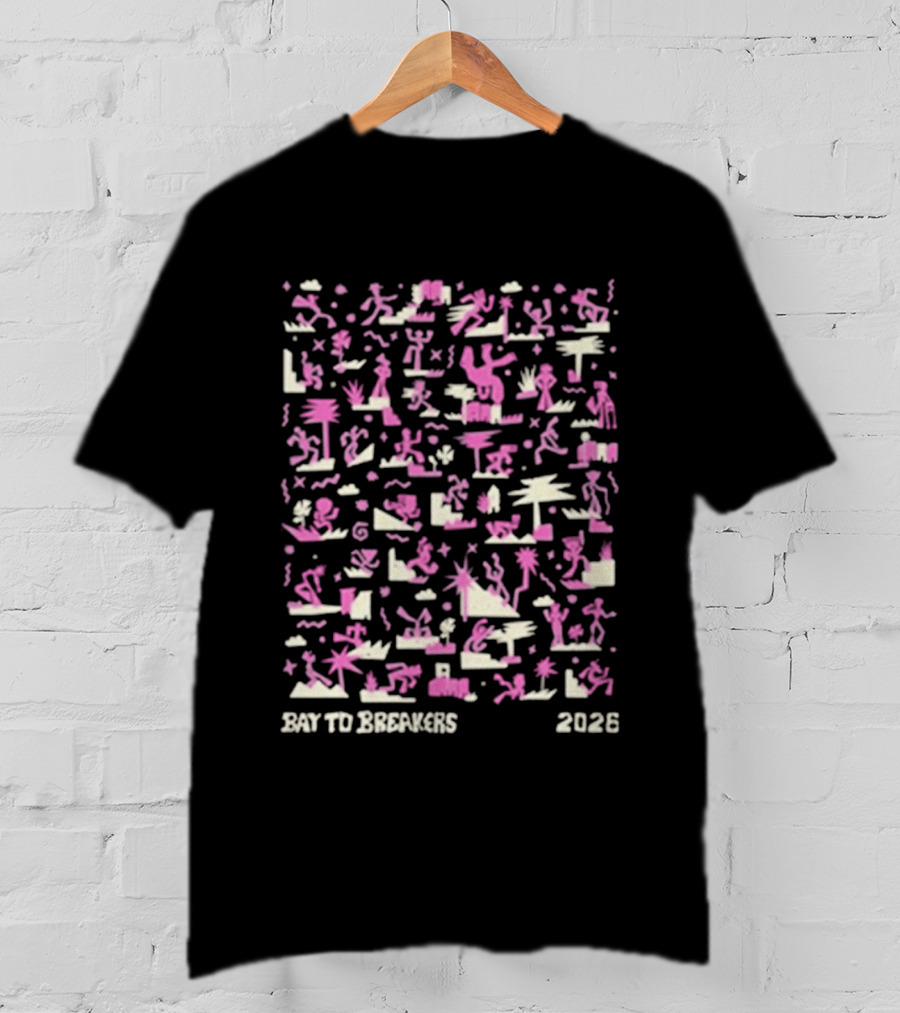 Bay To Breakers 2026 Wild Fun Run San Francisco Event Colorful Illustrations T-Shirt