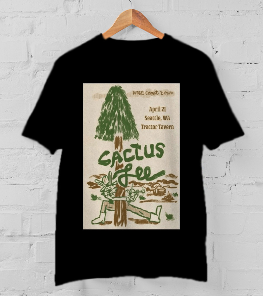 West Coast Tour Cactus Lee Seattle WA Tractor Tavern April 21 2026 T-Shirt