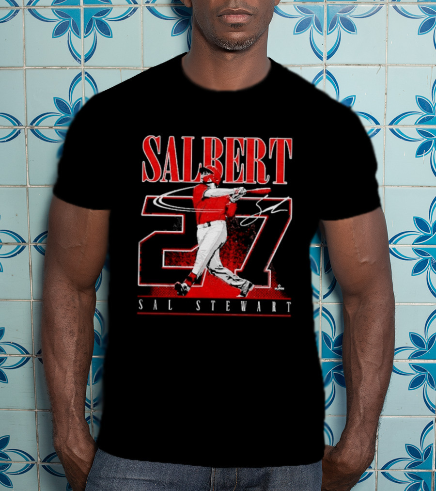 Salbert Sal Stewart Cincinnati Reds 27 Player T-Shirt