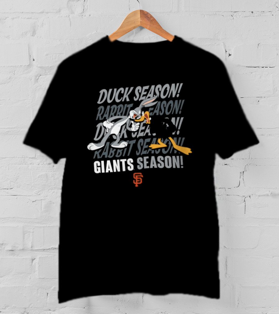 San Francisco Giants Looney Tunes Duck Rabbit Giants Season Bugs Daffy T-Shirt