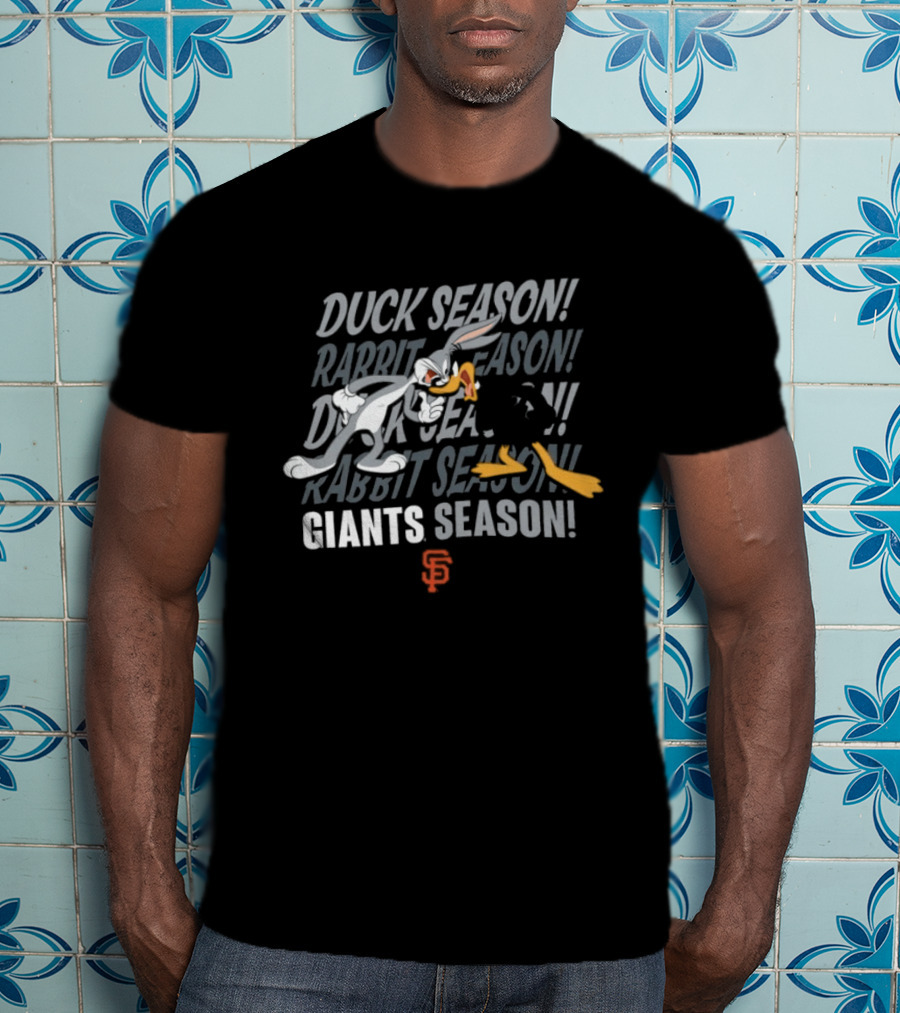 San Francisco Giants Looney Tunes Duck Rabbit Giants Season Bugs Daffy T-Shirt