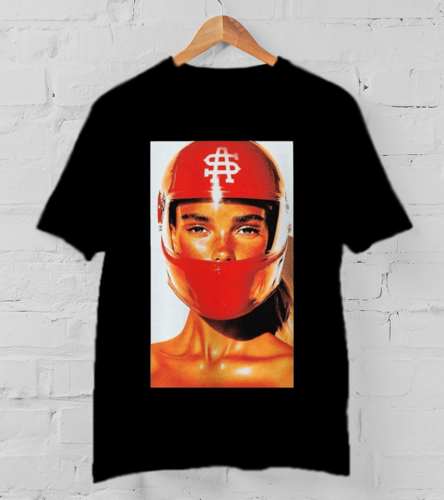 Sauna Sa Race Girl Helmet Icon Red Racing T-Shirt