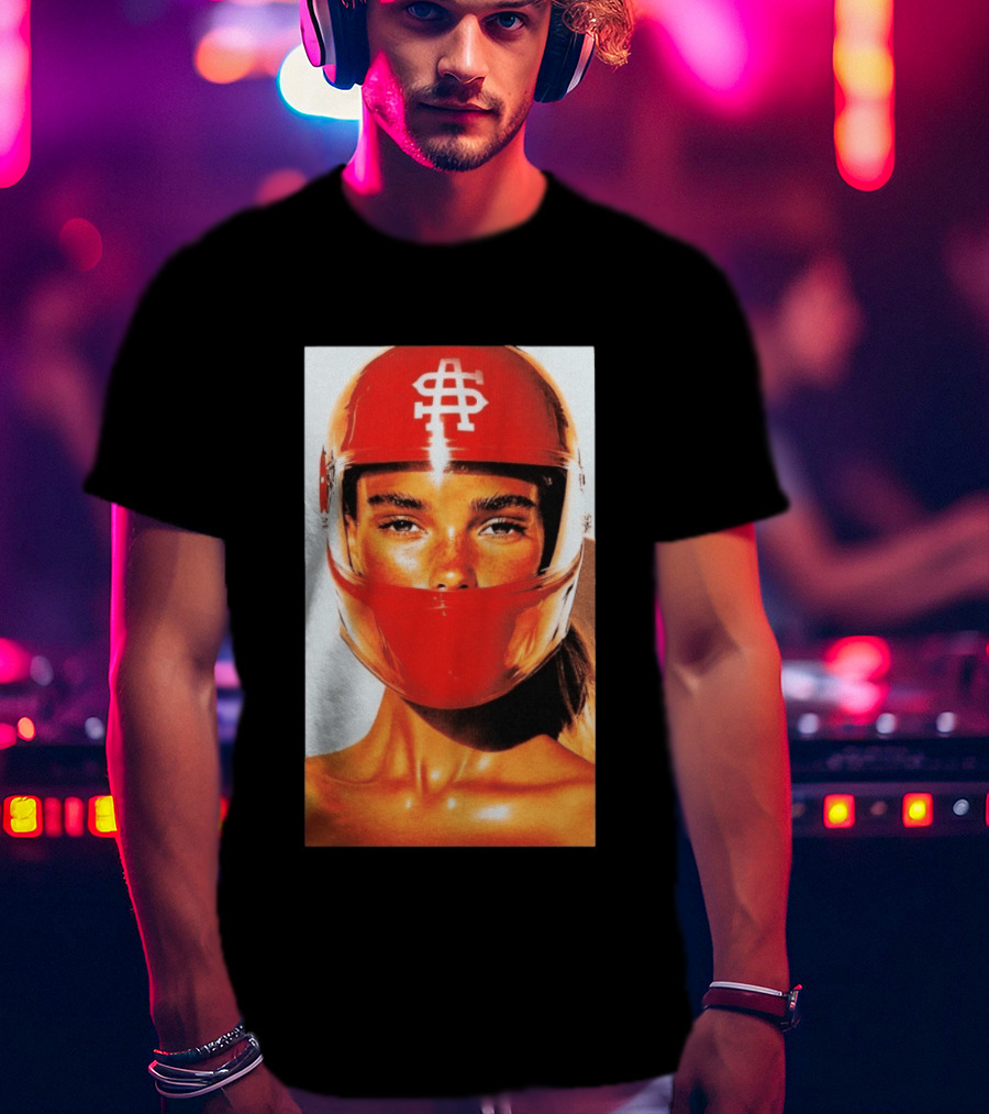 Sauna Sa Race Girl Helmet Icon Red Racing T-Shirt