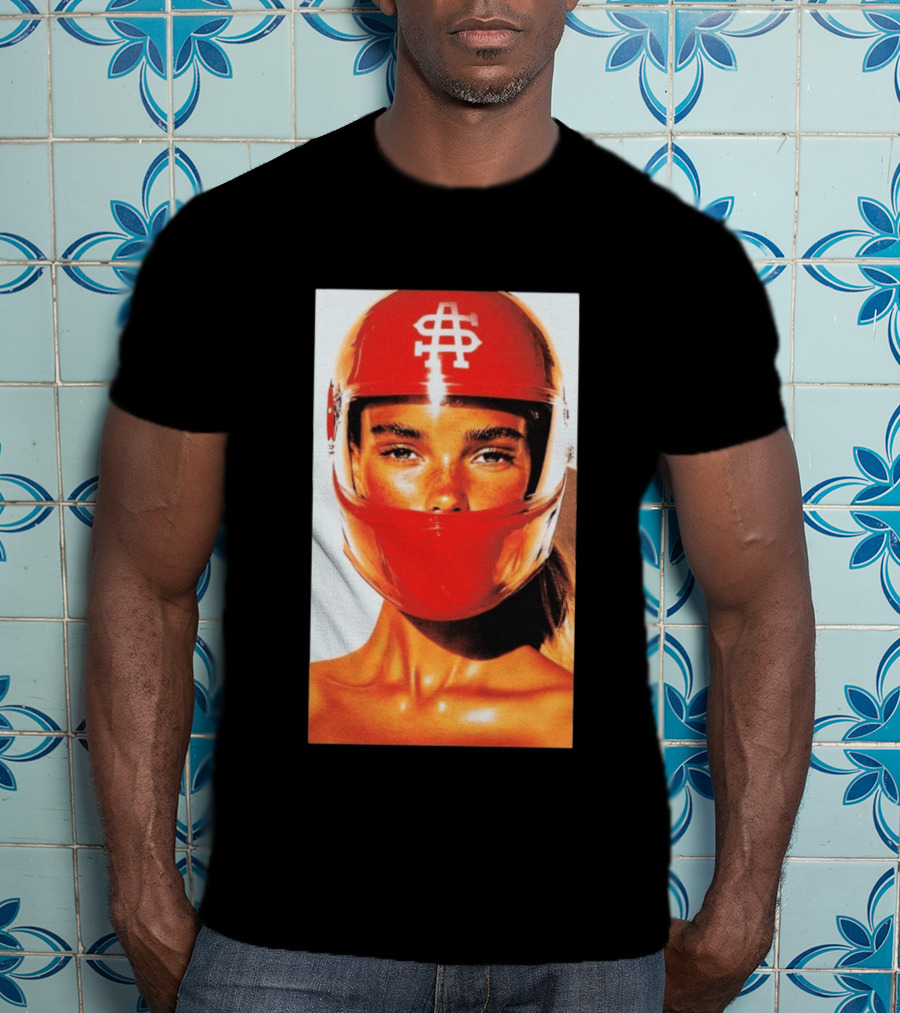 Sauna Sa Race Girl Helmet Icon Red Racing T-Shirt