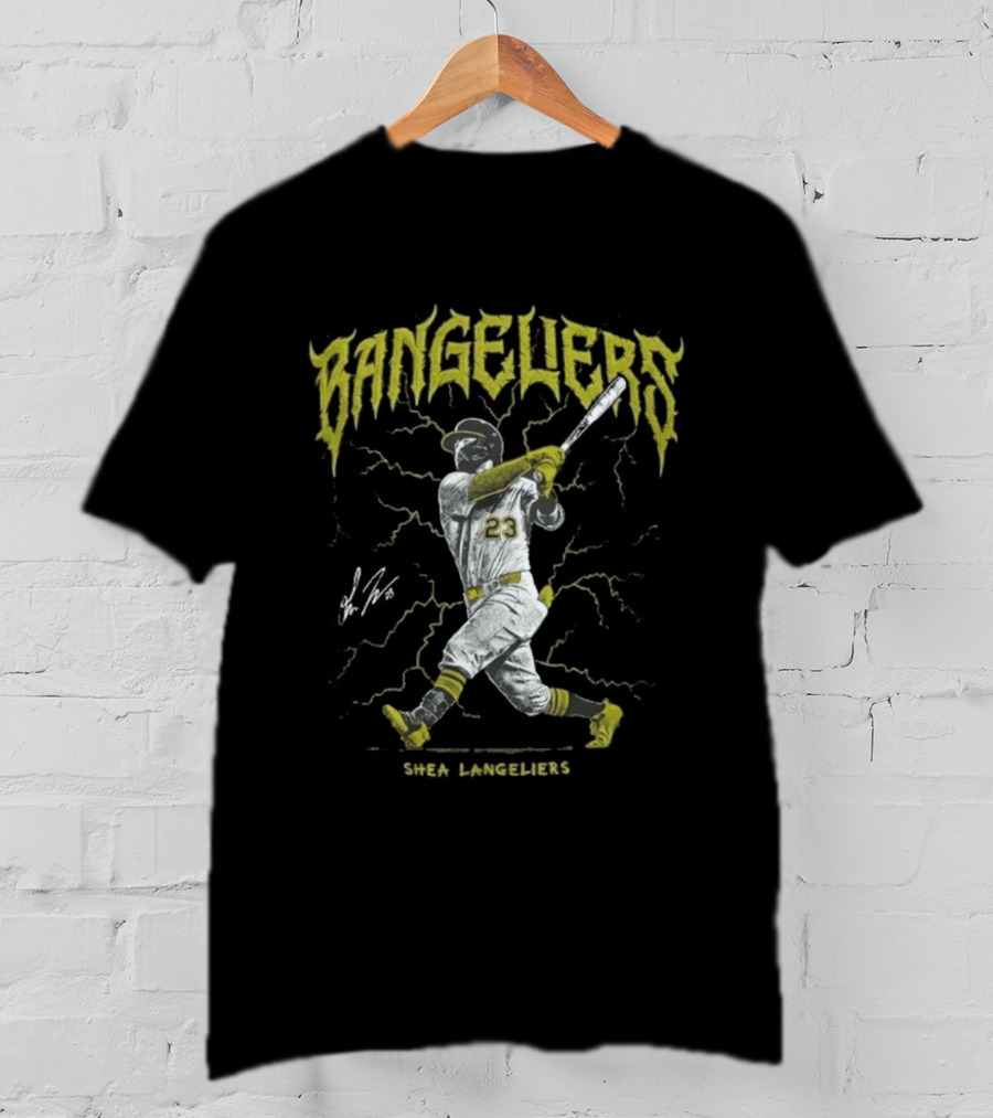 Bangeliers Shea Langeliers 23 Baseball Lightning T-Shirt