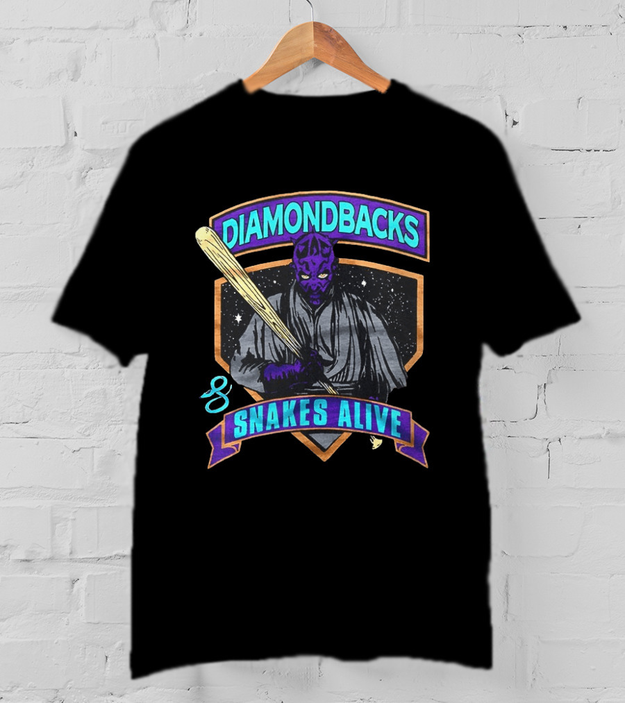 Diamondbacks Snakes Alive Baseball Jedi Warrior T-Shirt