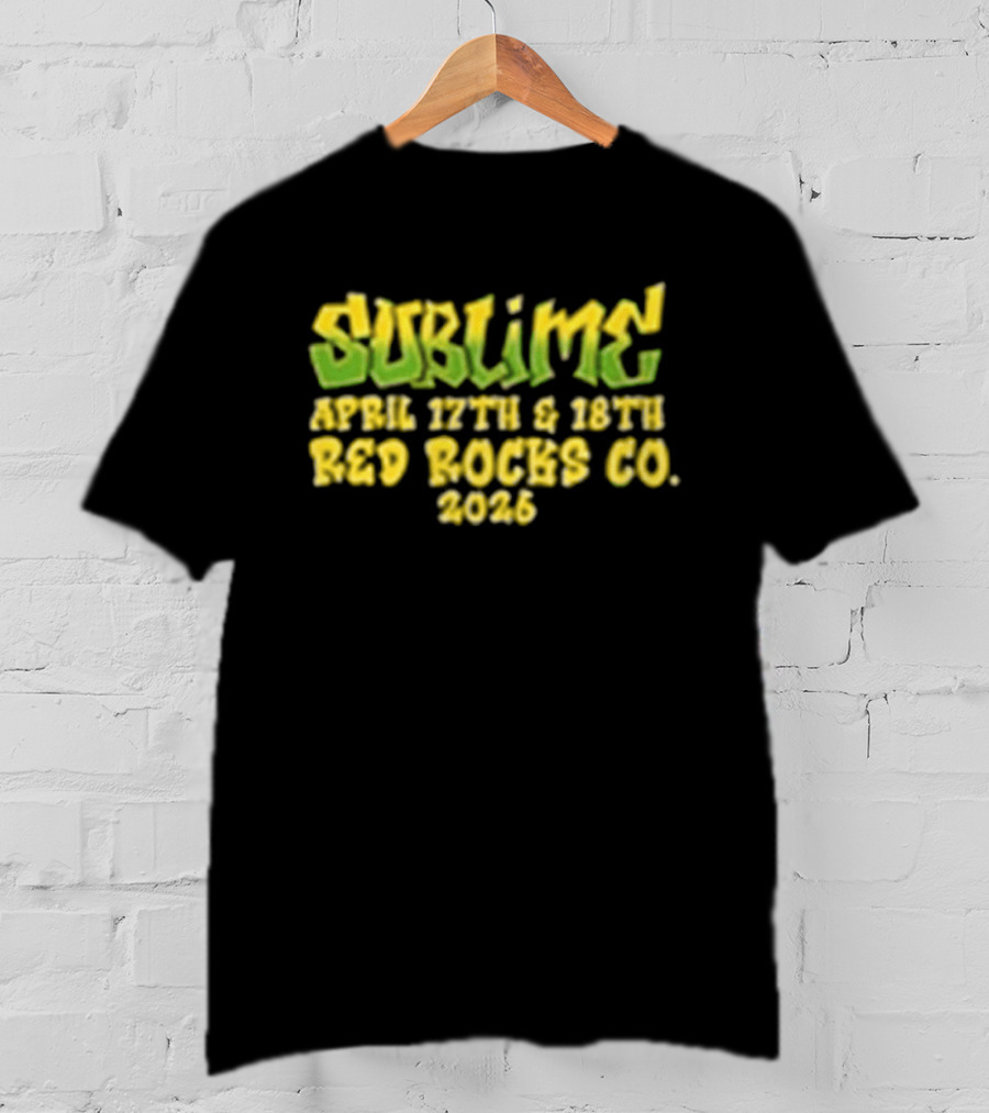 Sublime April 17th & 18th Red Rocks CO 2026 T-Shirt