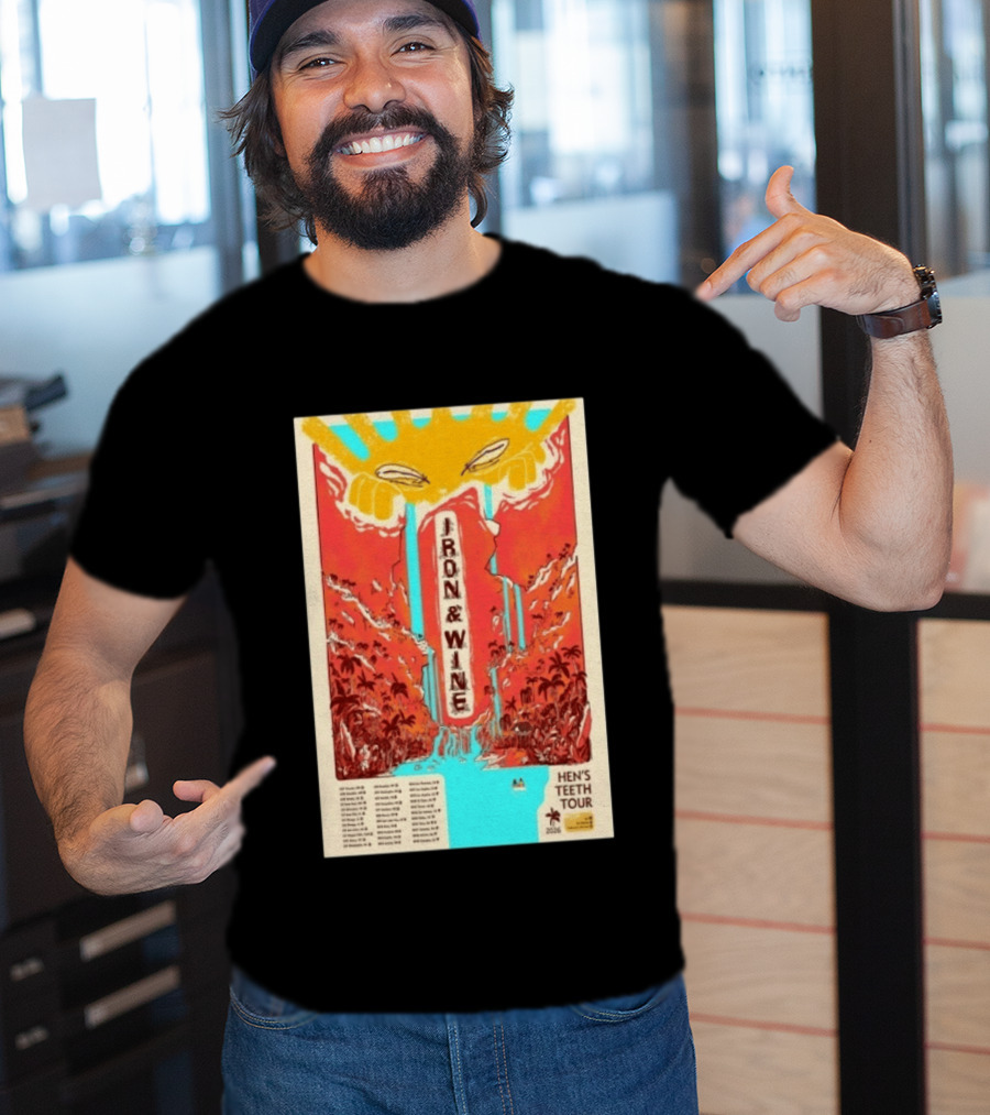 Iron And Wine Hens Teeth Tour 2026 Vintage Style Concert T-Shirt