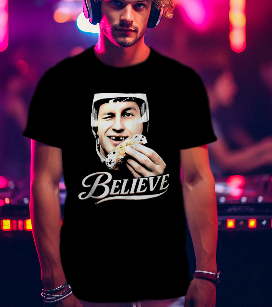 Believe Jack Hughes Big Head Philadelphia Flyers NHL T-Shirt