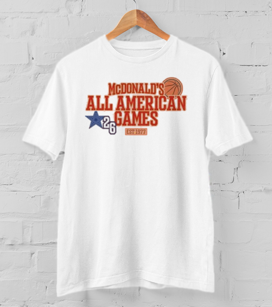 McDonald's All American Games 2026 Basketball Star Est 1977 T-Shirt