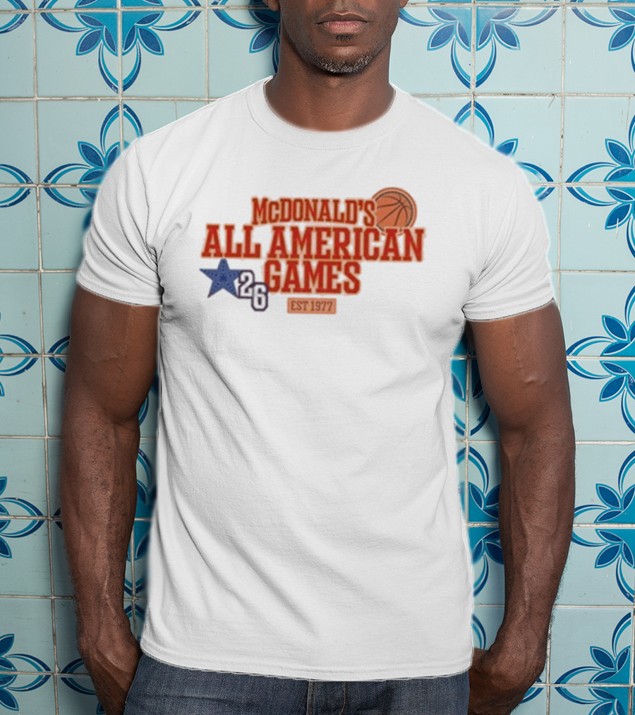 McDonald's All American Games 2026 Basketball Star Est 1977 T-Shirt