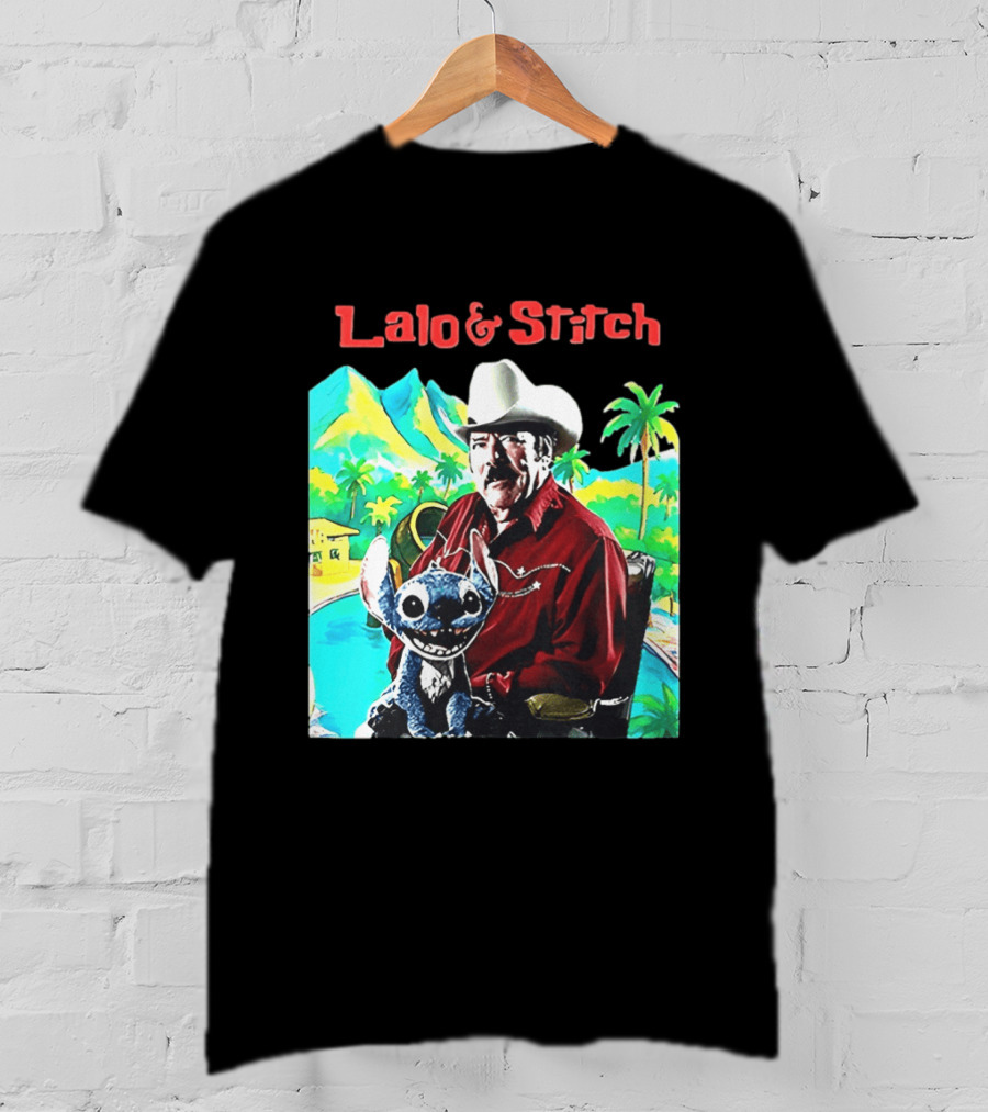 Lalo And Stitch Cowboy Hat Tropical T-Shirt