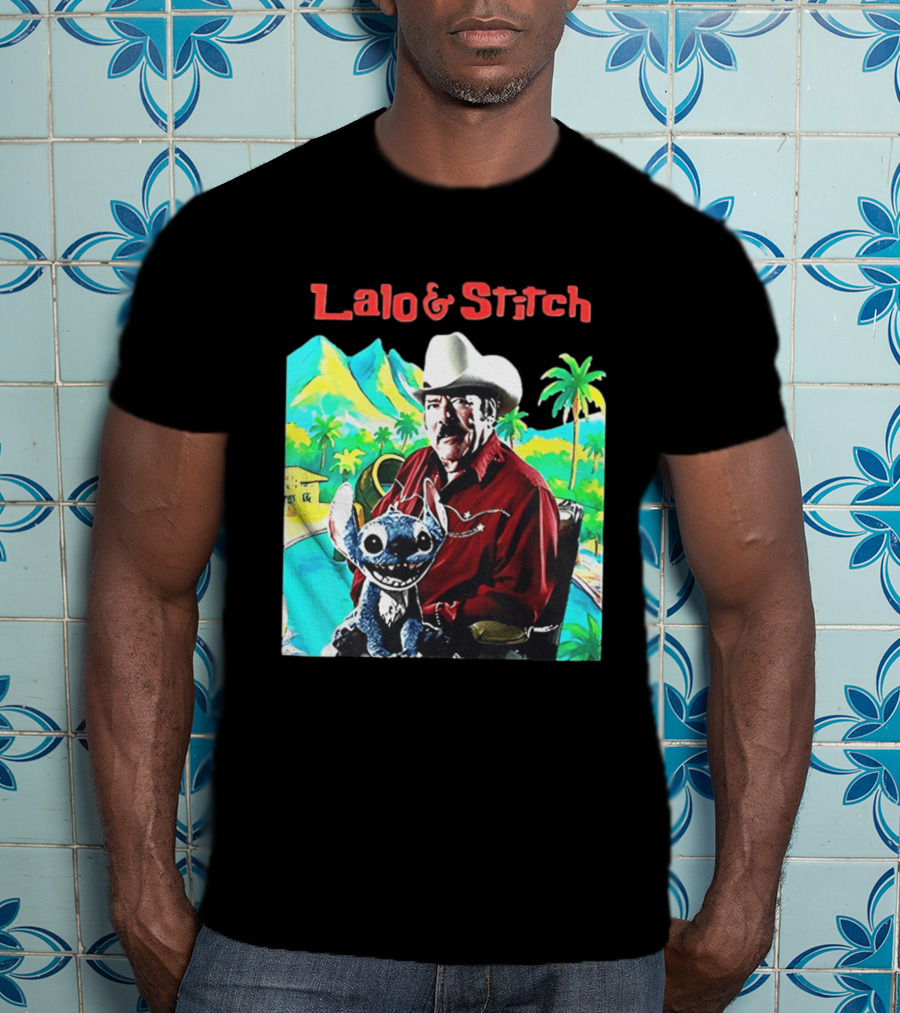 Lalo And Stitch Cowboy Hat Tropical T-Shirt