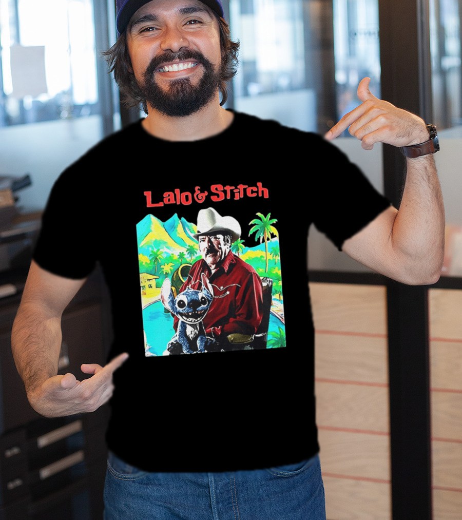 Lalo And Stitch Cowboy Hat Tropical T-Shirt