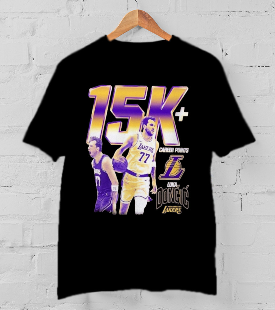 15K Career Points Luka Dončić Los Angeles Lakers T-Shirt