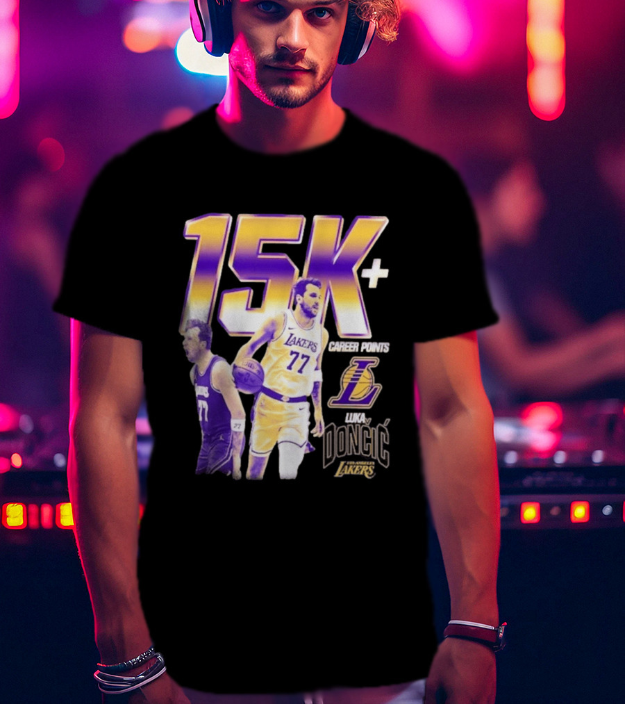 15K Career Points Luka Dončić Los Angeles Lakers T-Shirt