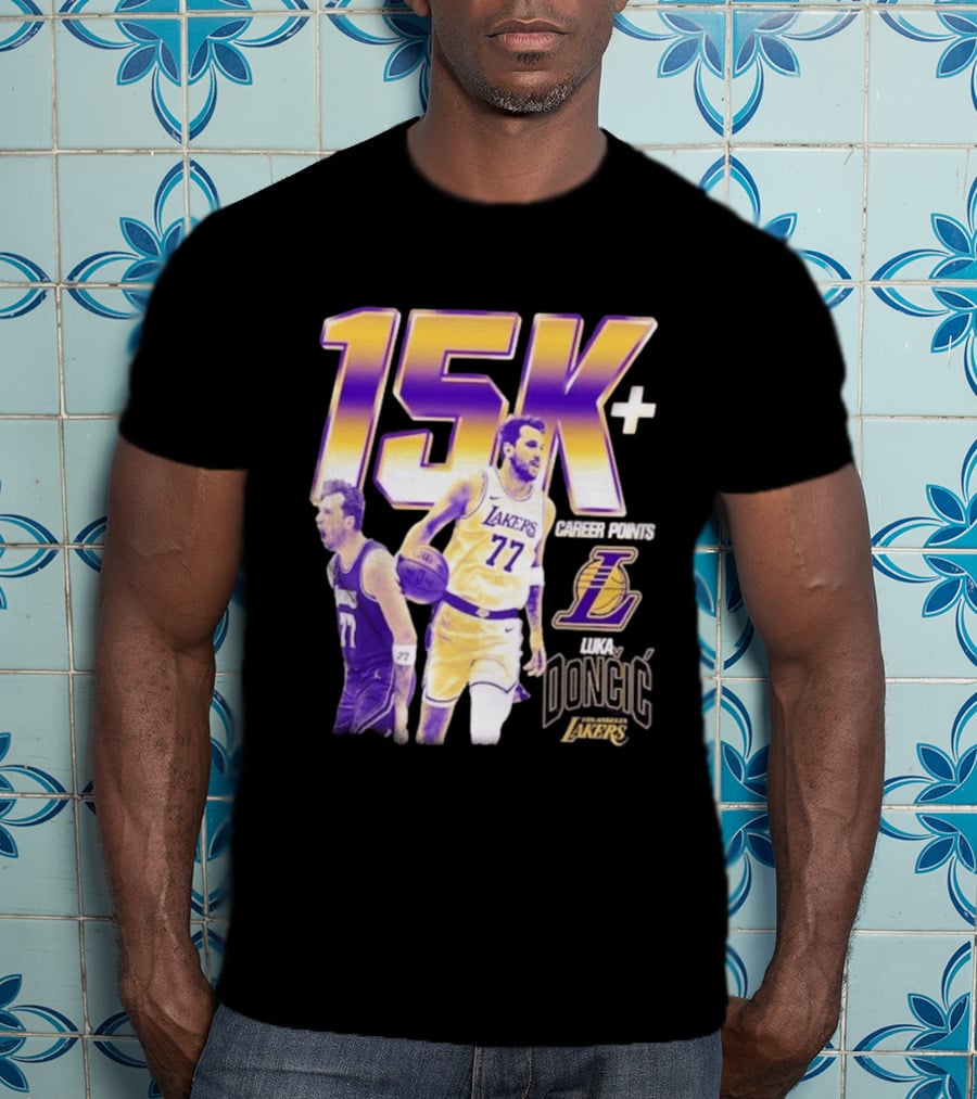 15K Career Points Luka Dončić Los Angeles Lakers T-Shirt