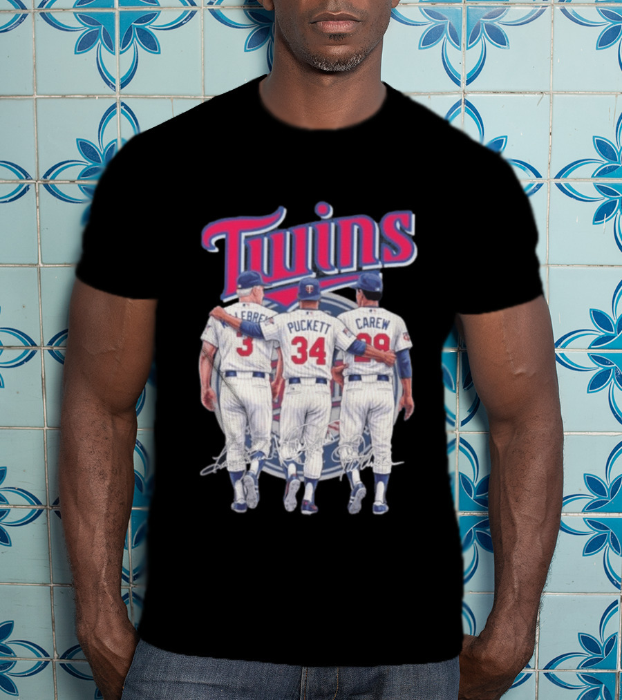Minnesota Twins Legends Harmon Killebrew Kirby Puckett Rod Carew Classic Baseball T-Shirt