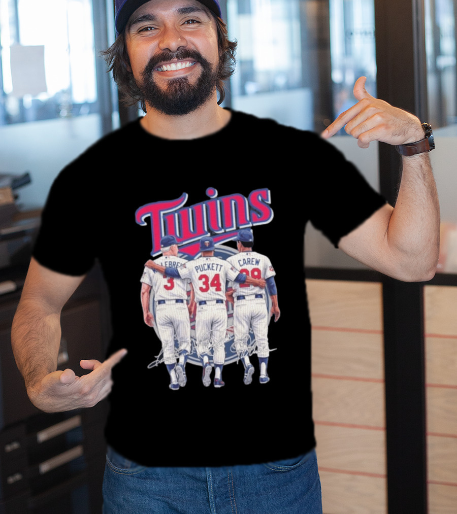 Minnesota Twins Legends Harmon Killebrew Kirby Puckett Rod Carew Classic Baseball T-Shirt