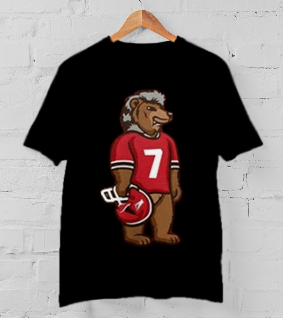 Morgan Wallen Concert Tuscaloosa Alabama Bear Wearing Number 7 Jersey And Holding Helmet T-Shirt
