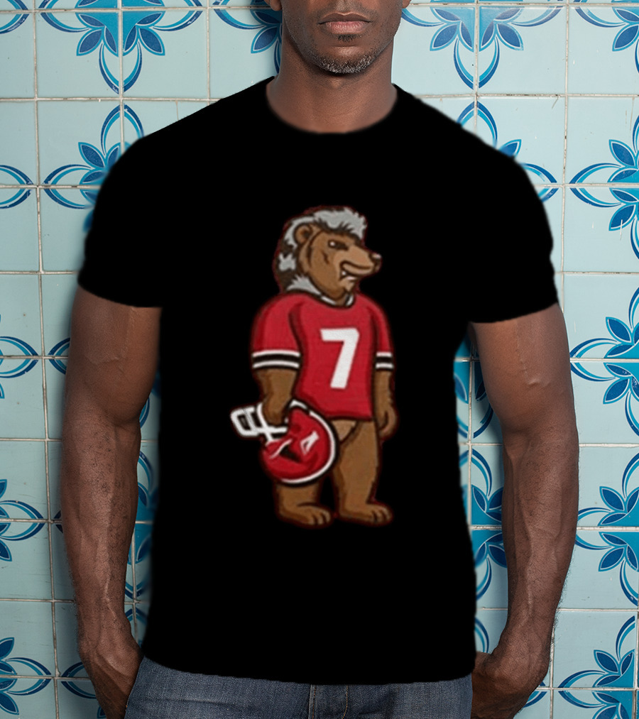 Morgan Wallen Concert Tuscaloosa Alabama Bear Wearing Number 7 Jersey And Holding Helmet T-Shirt