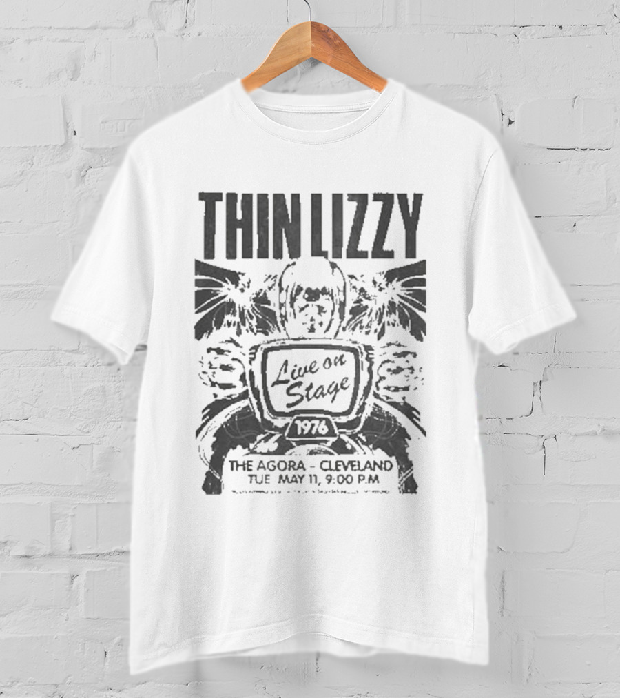 Thin Lizzy Live On Stage 1976 The Agora Cleveland May 11 9PM T-Shirt