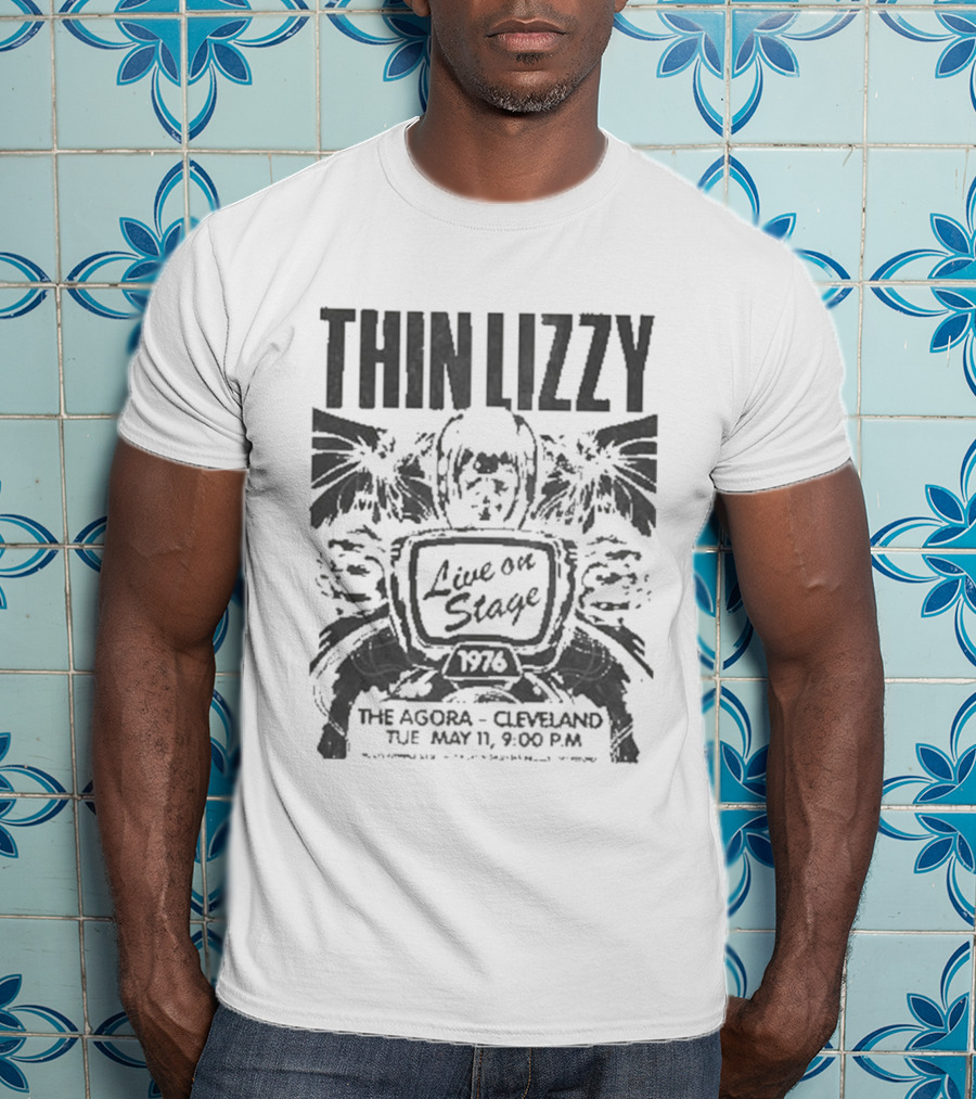 Thin Lizzy Live On Stage 1976 The Agora Cleveland May 11 9PM T-Shirt