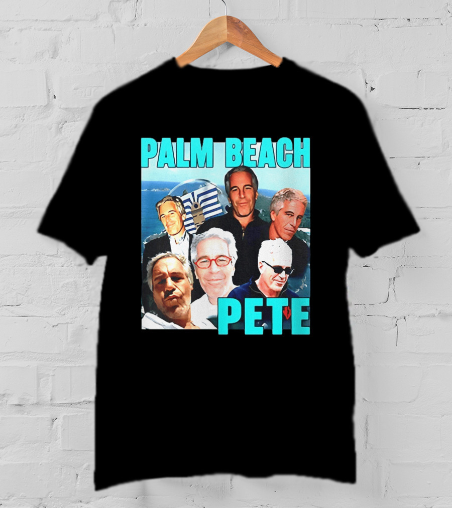 Palm Beach Pete Meme Jeffrey Epstein Faces Collage T-Shirt