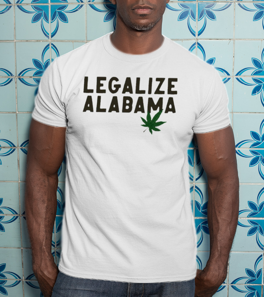 Legalize Alabama Cannabis Leaf Advocacy T-Shirt