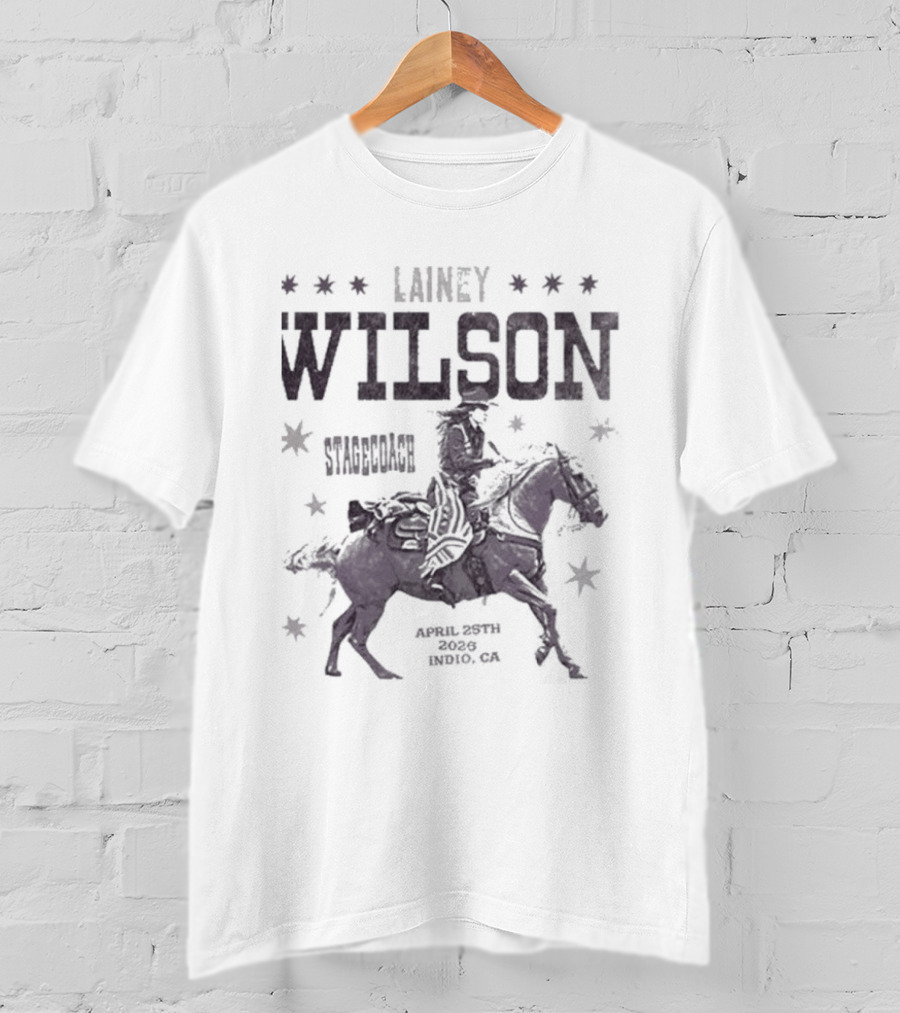 Lainey Wilson Stagecoach Indio CA April 25 2026 Cowboy Horse T-Shirt