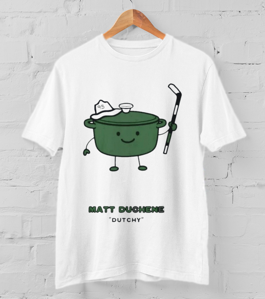 Matt Duchene Dutchy Hockey Pot Character With Cap And Stick T-Shirt