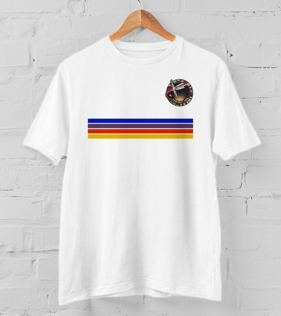 Ryan Gosling Project Hail Mary Mission Patch Rainbow Stripes T-Shirt
