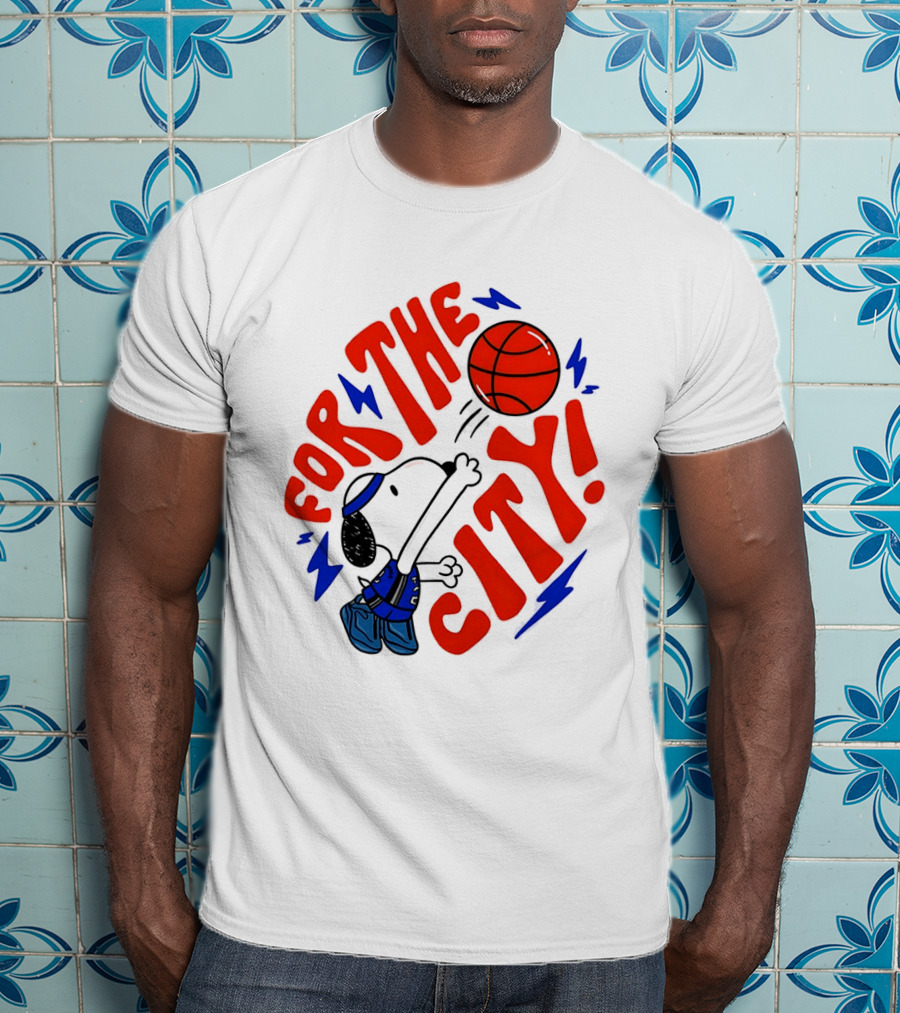 Snoopy For The City Oklahoma City Thunder NBA Basketball T-Shirt