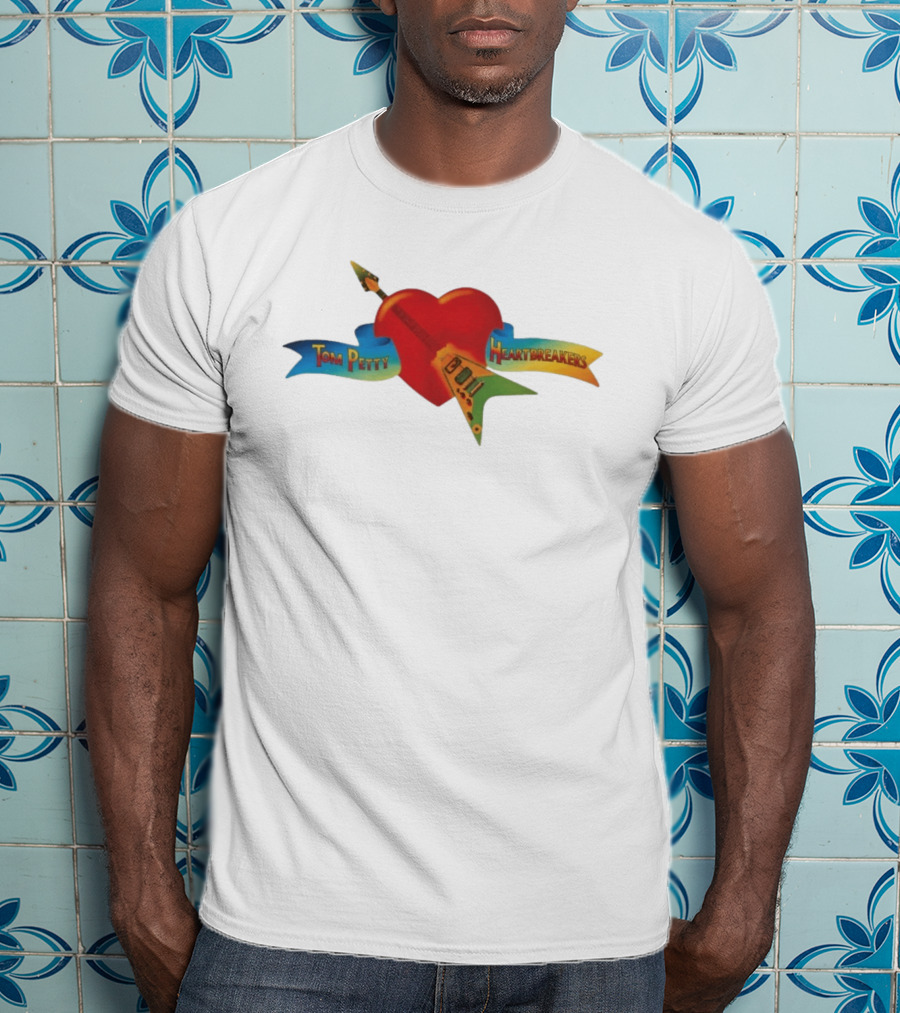 Tom Petty Heartbreakers Heart With Guitar T-Shirt