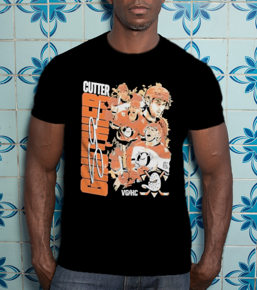 Anaheim Ducks Cutter The Sniper Hockey Collage 2026 T-Shirt
