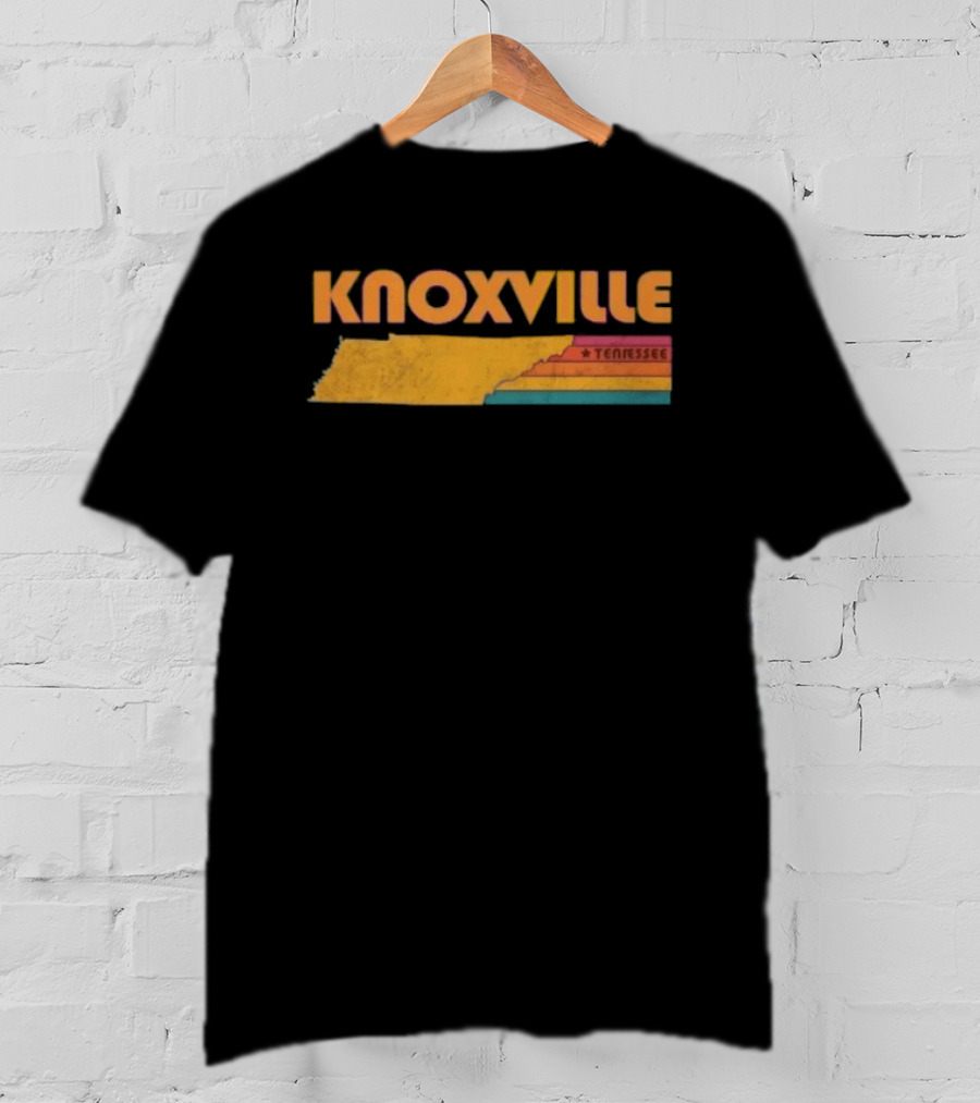 Knoxville Tennessee Retro State Map T-Shirt