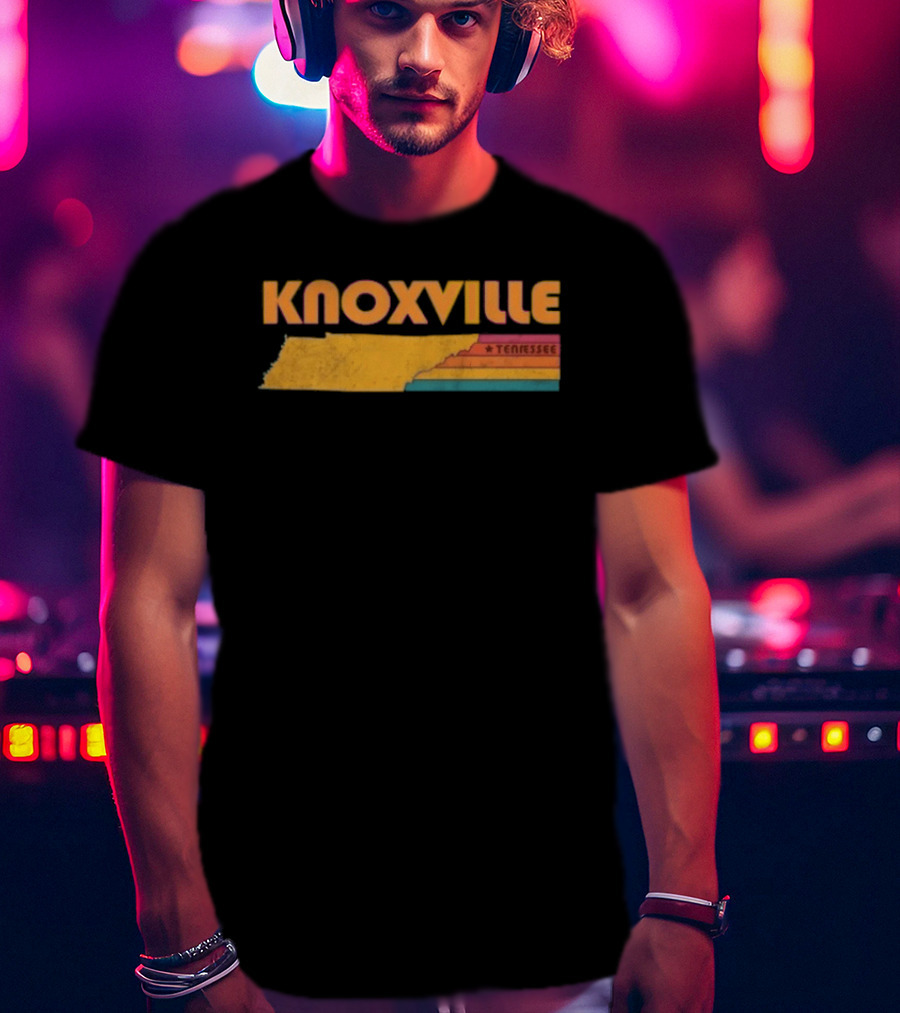 Knoxville Tennessee Retro State Map T-Shirt